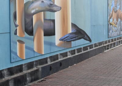 3d kunst muurschildering zeehond