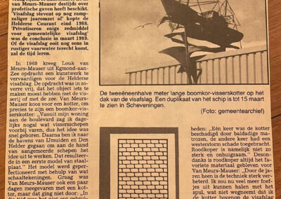 NHD krantenknipsel visserij kotter visafslag