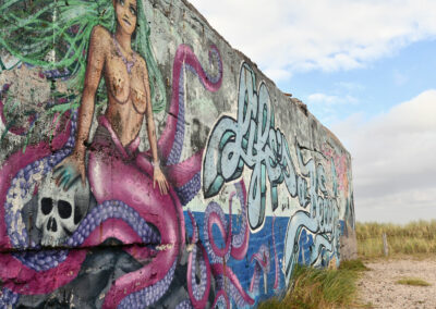 Muurschildering bunker Julianadorp