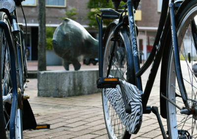 Beeld Vis voor supermarkt koningdwarsstraat