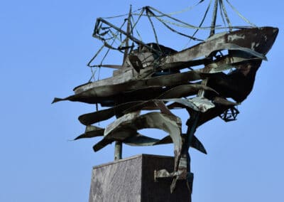 Visserijmonument nabij de visafslag
