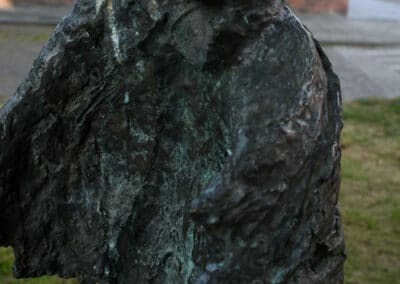 Details van het bronzen beeldje