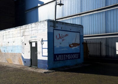 Bunker met muurschildering op Willemsoord