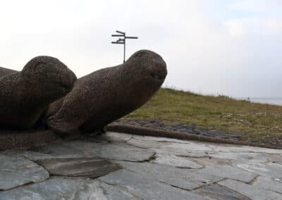 Blije Zeeleeuwen op de Zeedijk